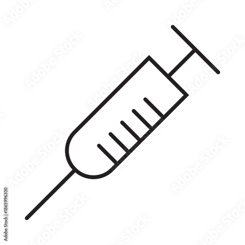 Medical Syringe Line Icon