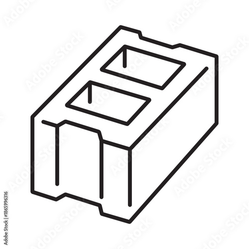 Concrete Cinder Block Icon