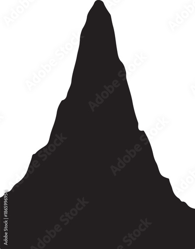 Mountain Peak Silhouette Vector Icon