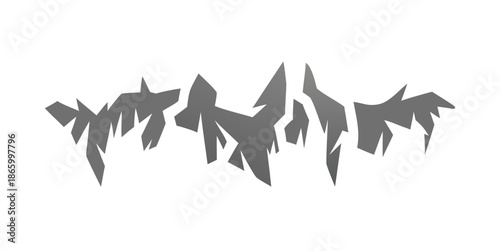 Abstract geometric silhouettes