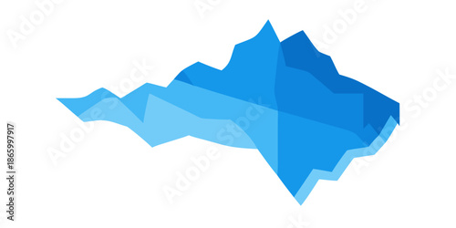 Abstract blue mountain landscape