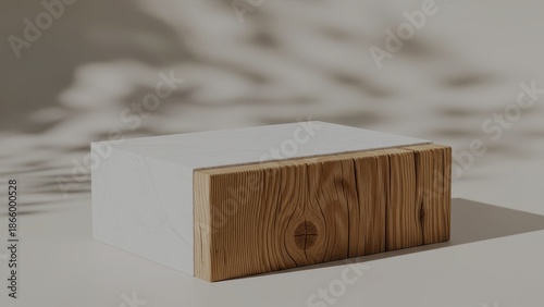 Natural stone and wood product podium