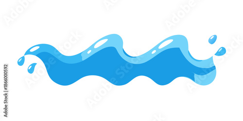 Blue water splat illustration