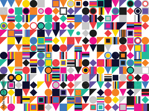 Vibrant geometric patterns in a chaotic array