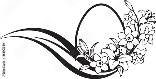 Elegant flower wreath design