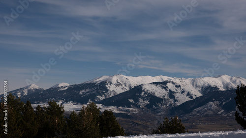 Canvas Print snow covered mountains