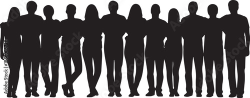Silhouette of group of people