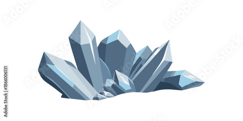Crystalline formation illustration
