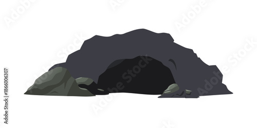 Cave entrance illustration