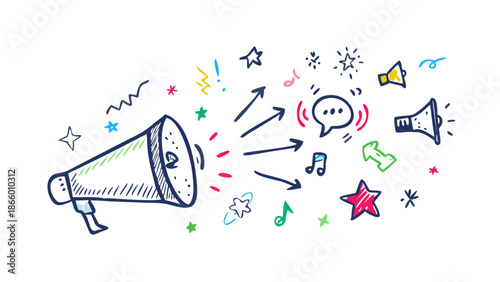 Creative megaphone illustration