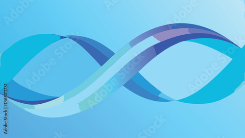 Blue Abstract DNA Infinity Helix Wave for Biotechnology and Science Header