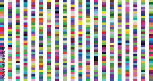 Vibrant vertical stripe pattern with multicolored blocks