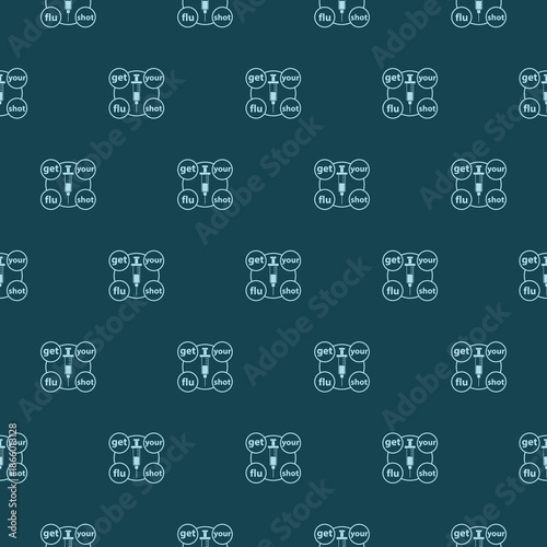 Get you flu shot seamless pattern isolated on color  background