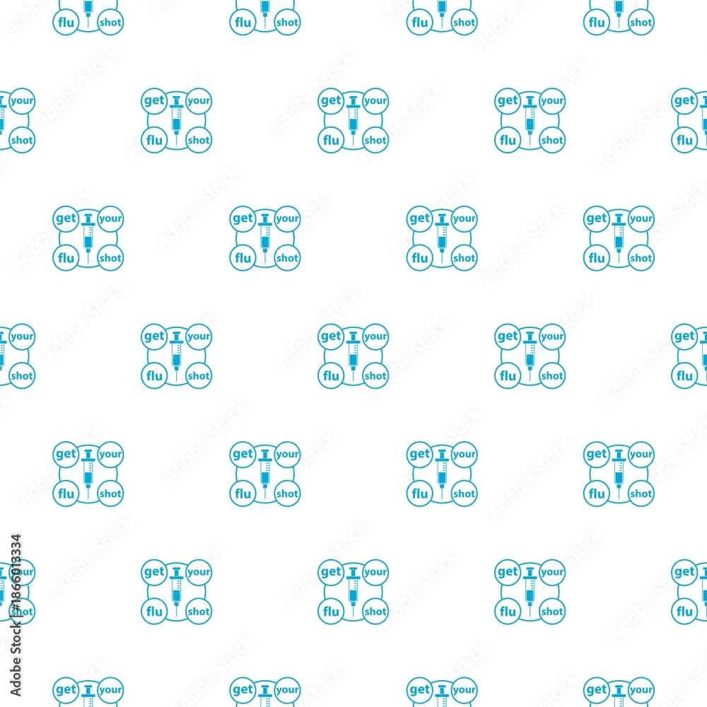 Fototapeta premium Get you flu shot seamless pattern isolated on white background