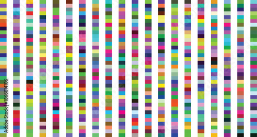 Vibrant vertical stripe pattern with multicolored blocks