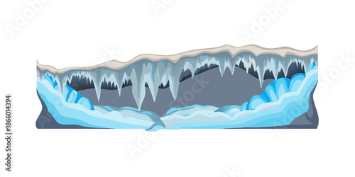 Ice cave illustration