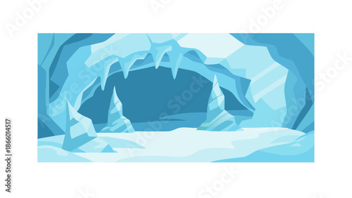 Ice cave illustration