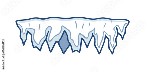 Illustration of snow-capped mountains