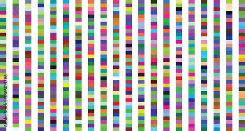 Vibrant vertical stripe pattern with multicolored blocks