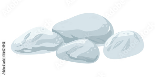 Illustration of smooth stones