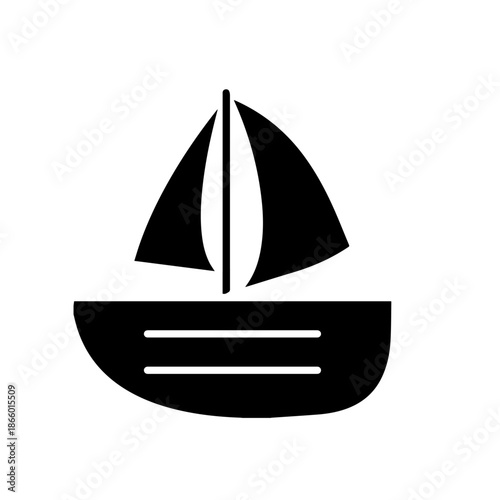 Boat Vector Illustration – Nautical Sailing, Marine Travel, and Water Transport