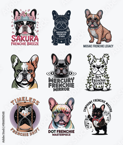 French Bulldog dog as sakura breeze navigator mosaic legacy mercury mirror and ivy secret