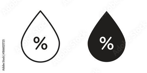 Humidity icons collection. Line vector sign, symbol for web and mobile
