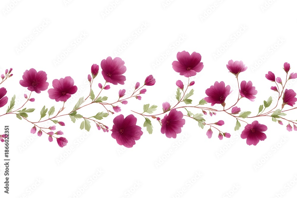 Fototapeta premium flowers on white background, generation AI 
