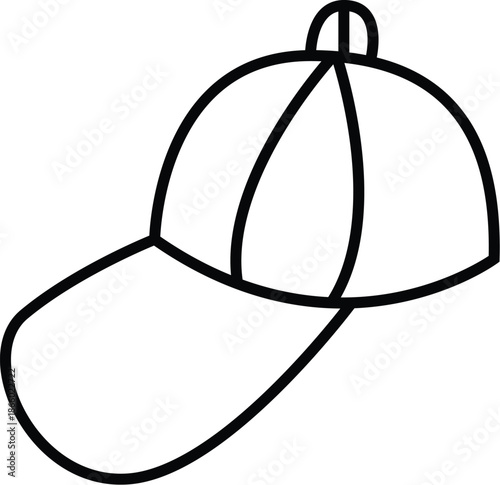 sports cap in outline vector 