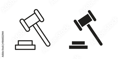 Law icons collection. Line vector sign, symbol for web and mobile