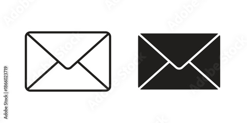 Mail icons collection. Line vector sign, symbol for web and mobile