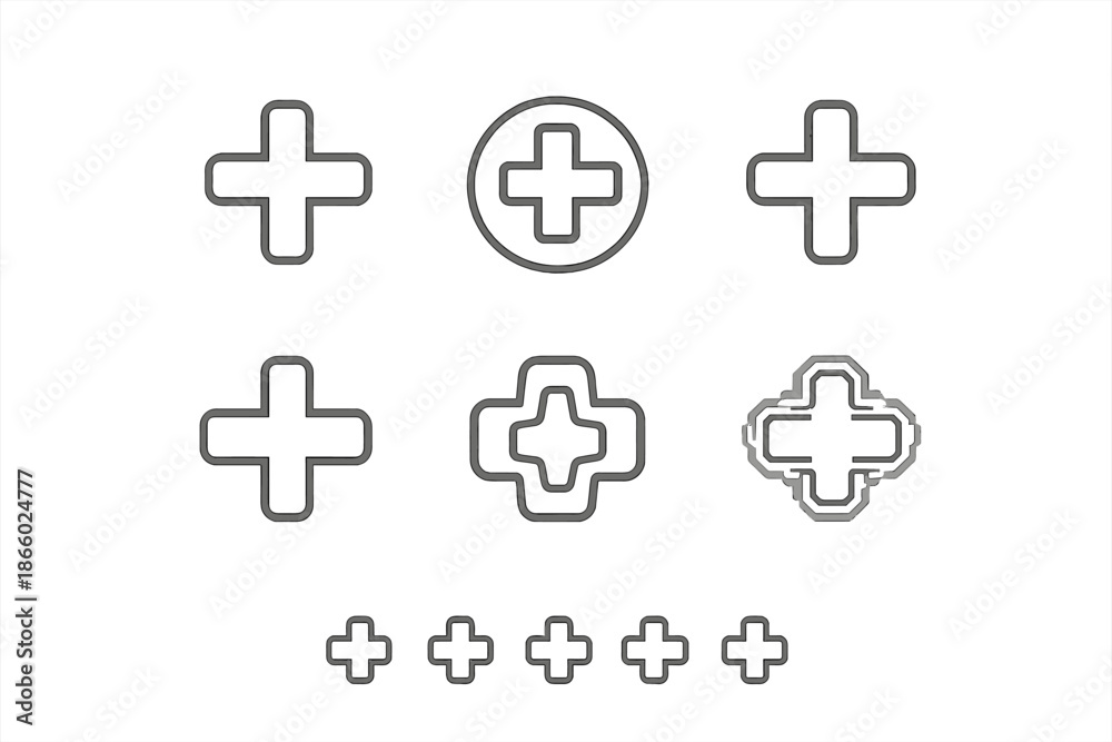 Fototapeta premium Cross shapes on a gradient background