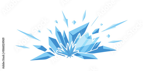 Abstract crystal explosion