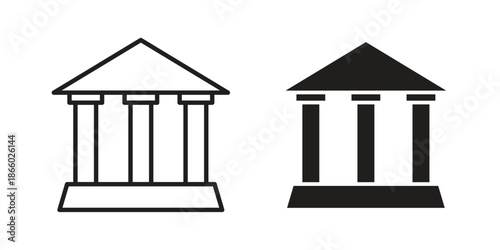 Museum icons collection. Line vector sign, symbol for web and mobile