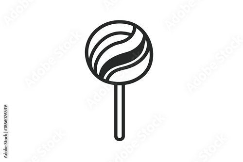 Stylized lollipop icon on a gradient background