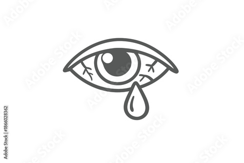Sad Eye Crying Tear Icon