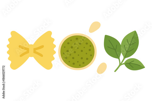 Pesto Ingredients Illustration