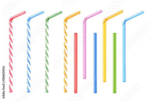 Colorful Glow Straws Abstract Background