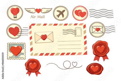 Love Letters and Postage Themed Graphics
