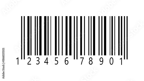 Black barcode icon vector illustration. Barcode labels for digital scan data and price tags for products. Barcode symbol.