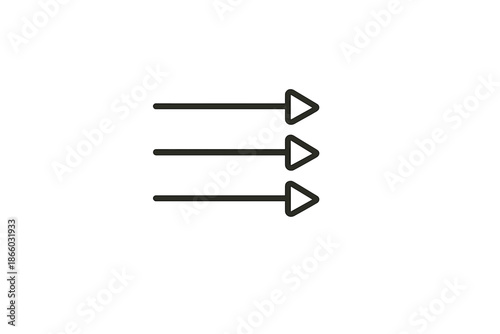 Three black arrows pointing right on a yellow background with glow effect