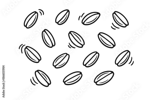 Coffee beans background pattern