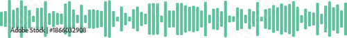 Continuous green sound wave representation