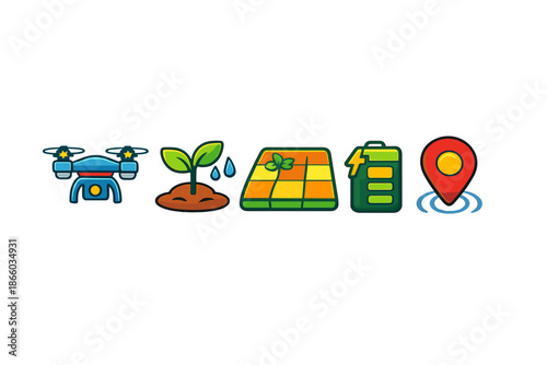 Agritech Icons Set