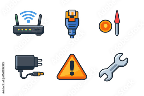 Technology and Repair Icons Set