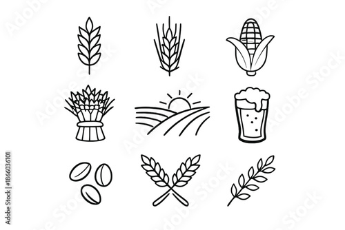 Farming and Agriculture Icons Set
