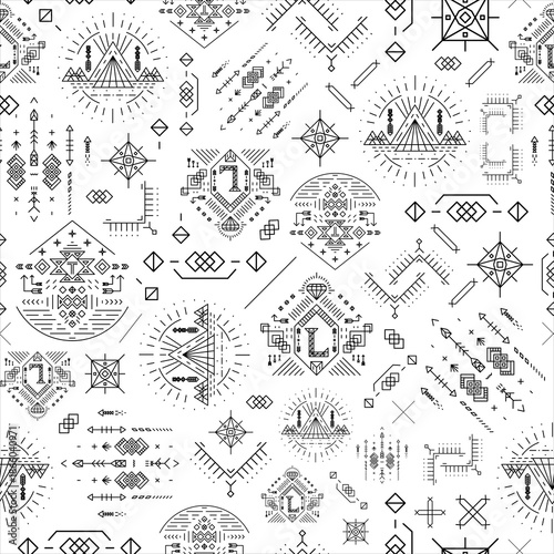 Tribal Ethnic Seamless Pattern for Print