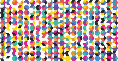 Vibrant geometric hexagon pattern