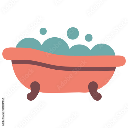 Cute little baby bath vector glyph icon graph symbol for children newborn babies web