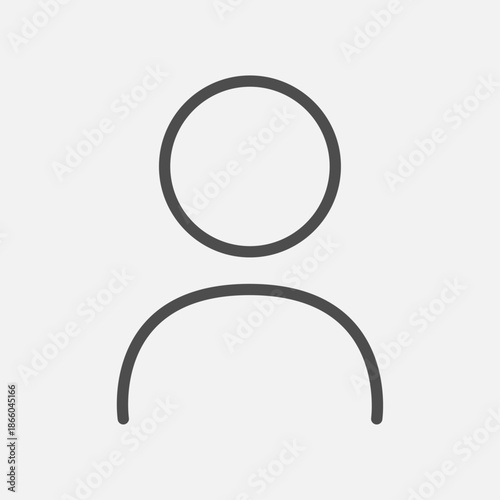 Vector flat illustration in grayscale. Avatar, user profile, person icon, gender neutral silhouette, profile picture. Suitable for social media profiles, icons, screensavers and as a template.